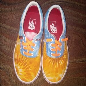 Vans Kids Tie-Dye Sneakers - Orange and Blue
